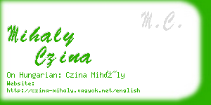 mihaly czina business card